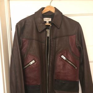 Coach men 100% leather jacket